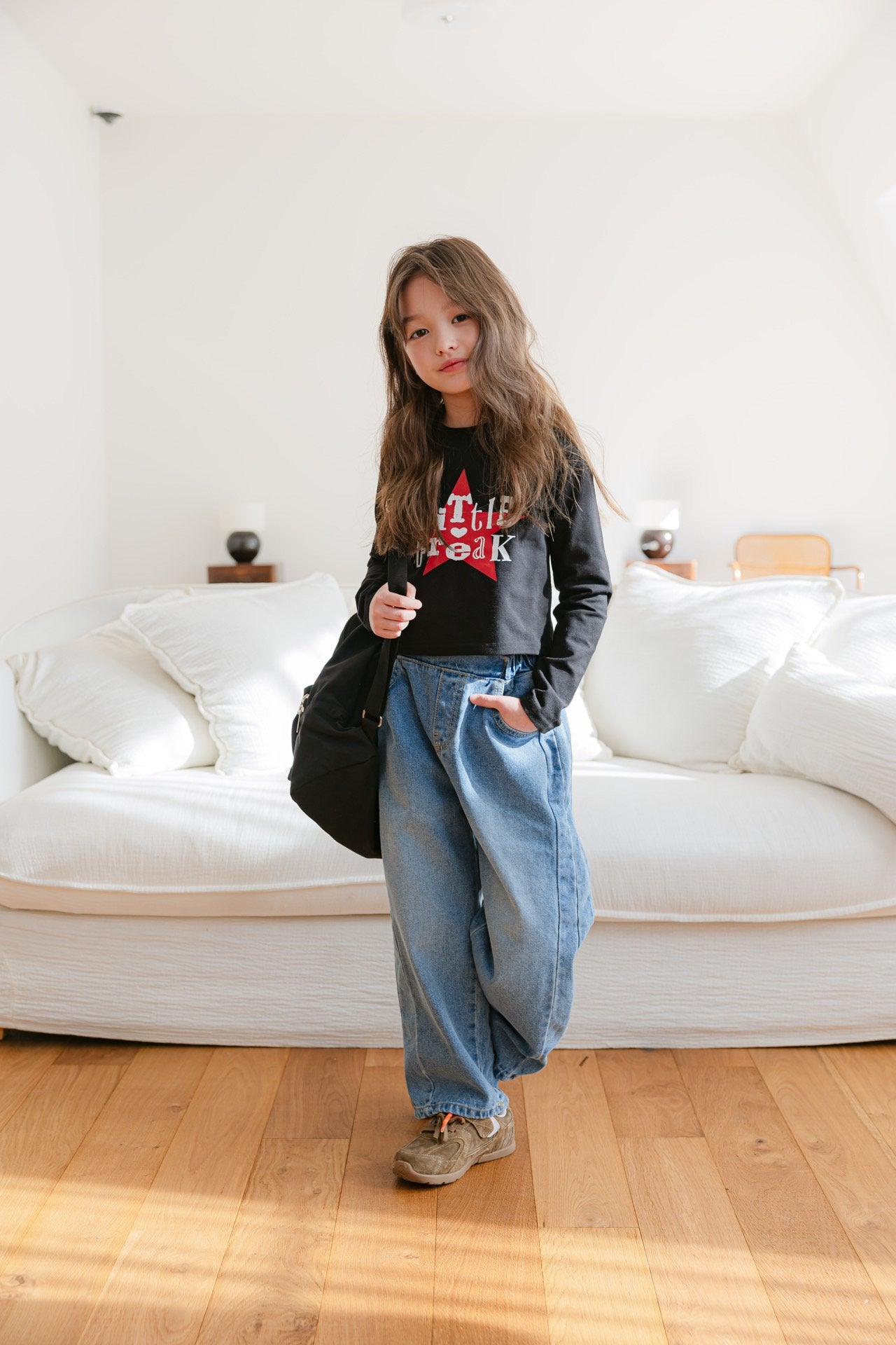 [DOREDORE] Barrel Leg Denim Pants_2colors