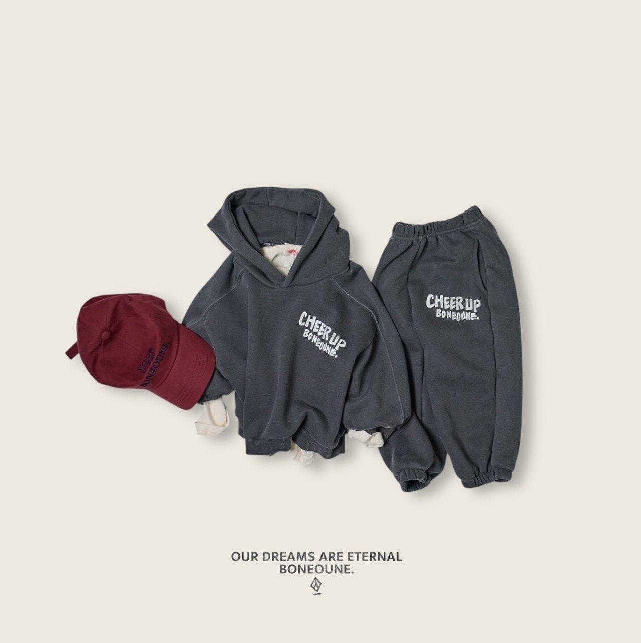 [BONEOUNE] Pig-Up Hoodie_2colors