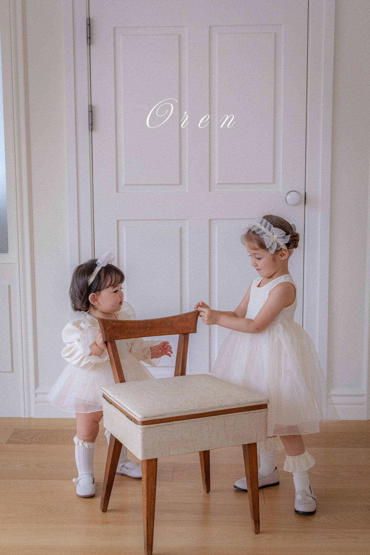 [OREN] (KIDS)Charmant Cardigan & Dress 2-Piece Set_2colors
