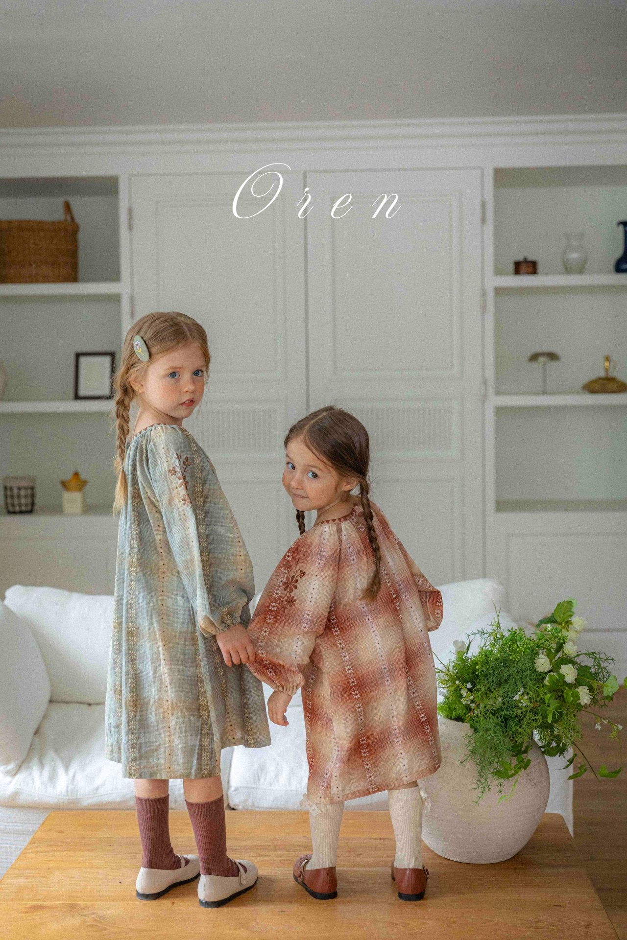 [OREN] (KIDS)Autumn Mellow Check Dress_2colors