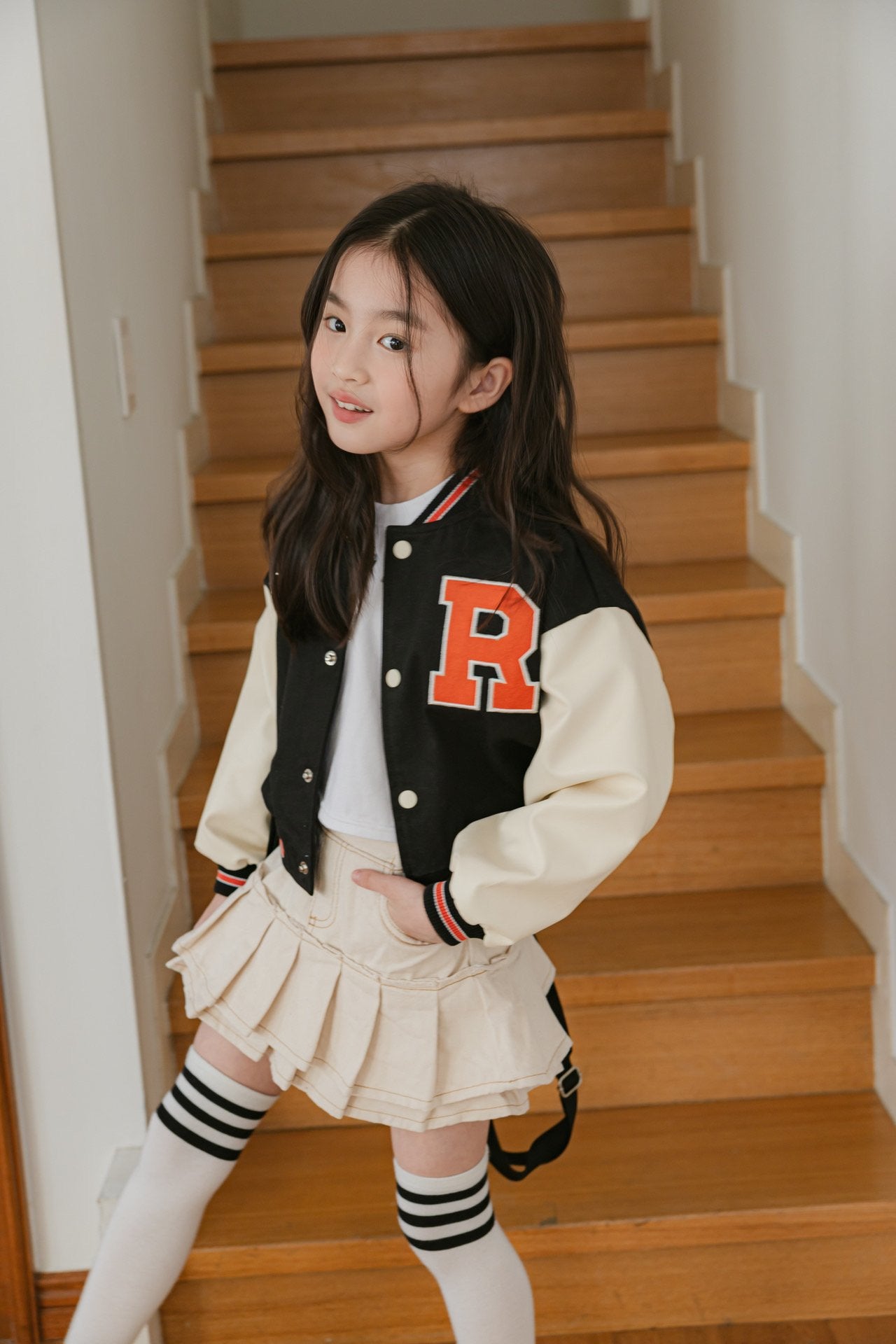 [DOREDORE] R Varsity Jacket_Black