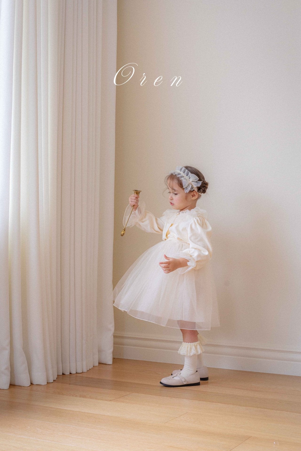 [OREN] (KIDS)Charmant Cardigan & Dress 2-Piece Set_2colors