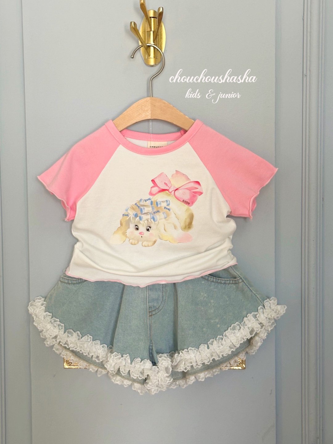 [CHOUCHOUSHASHA] Rolly Raglan T-shirts_2colors