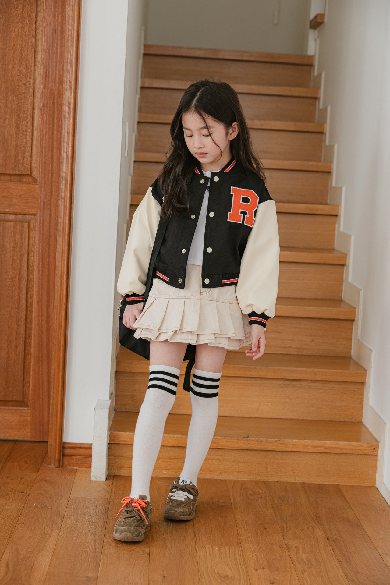 [DOREDORE] R Varsity Jacket_Black