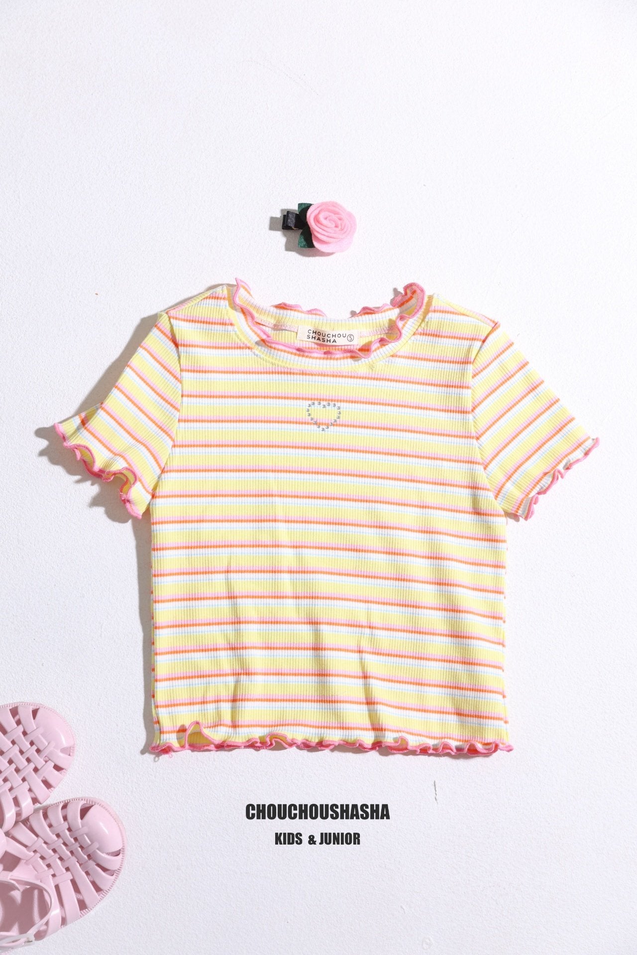 [CHOUCHOUSHASHA] Bunny Stripe T-shirts_2colors