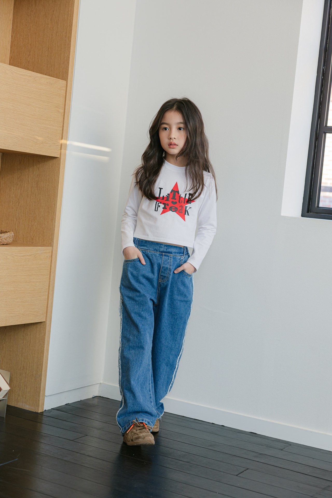 [DOREDORE] Star Crop T-shirt_2colors