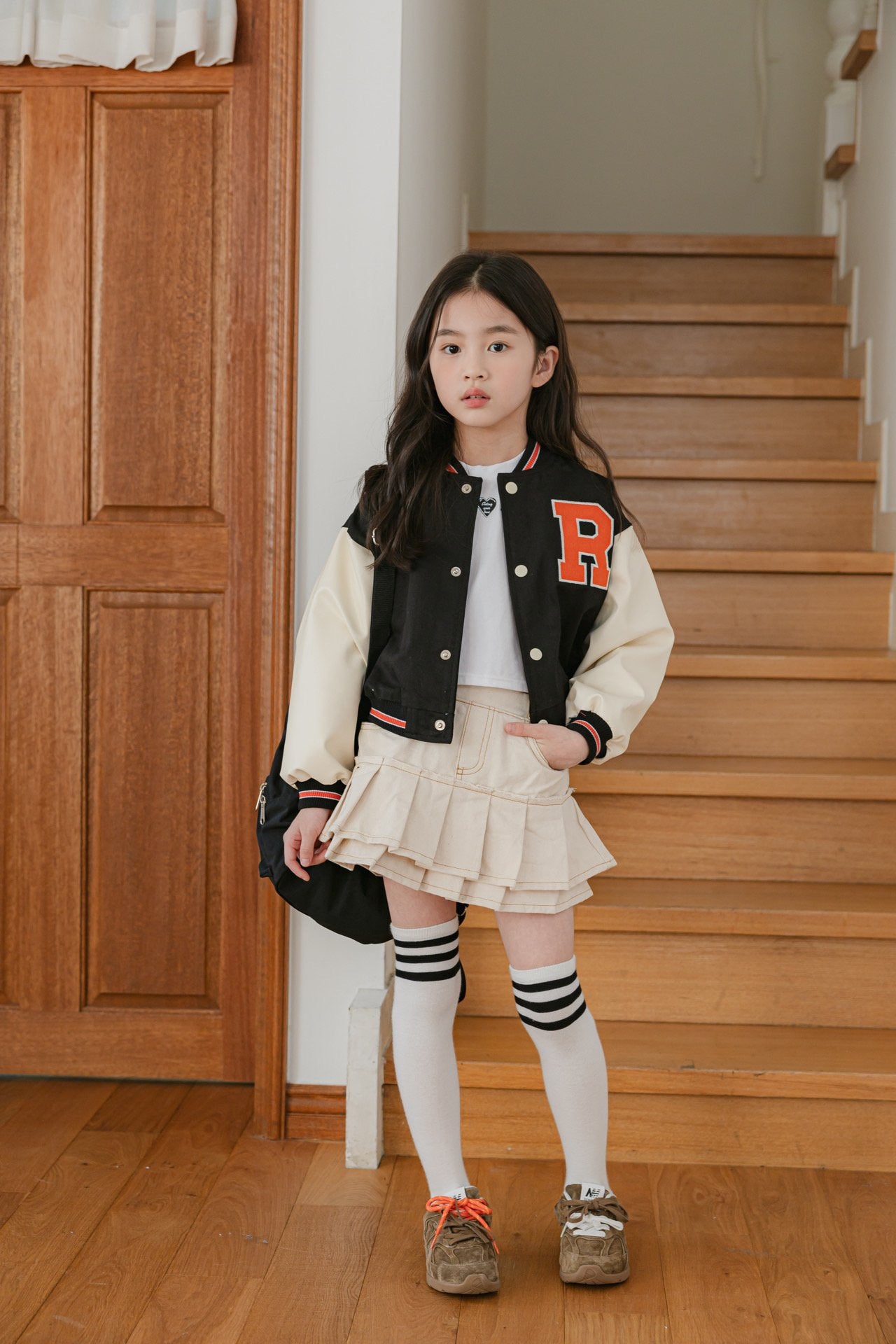 [DOREDORE] R Varsity Jacket_Black