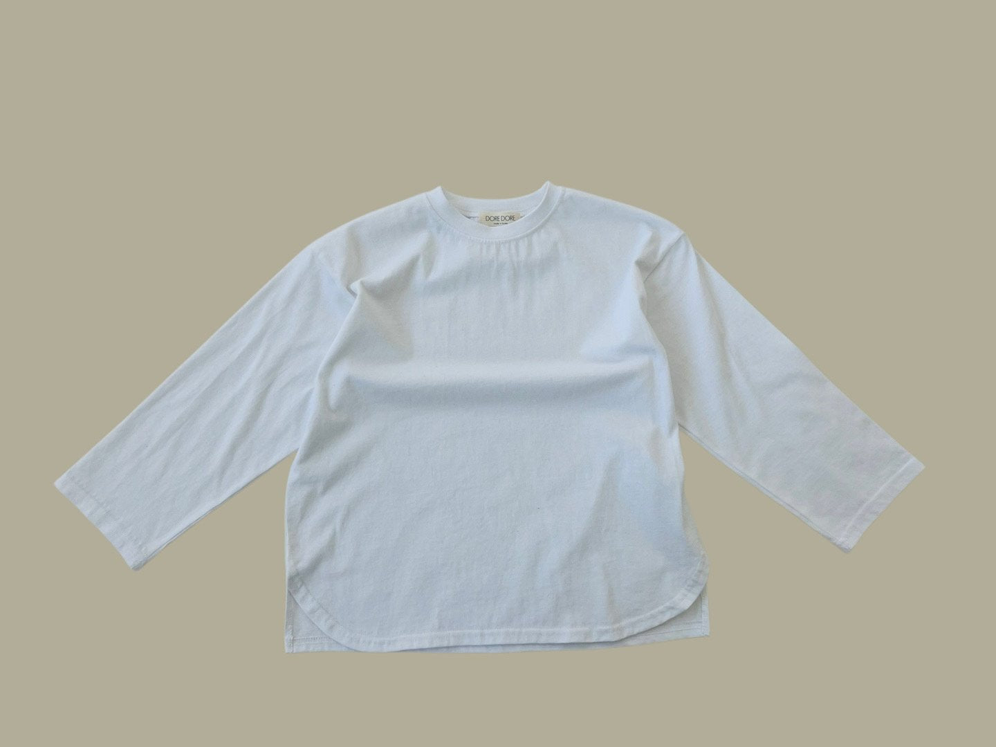 [DOREDORE] Layered Round T-shirt_Ivory