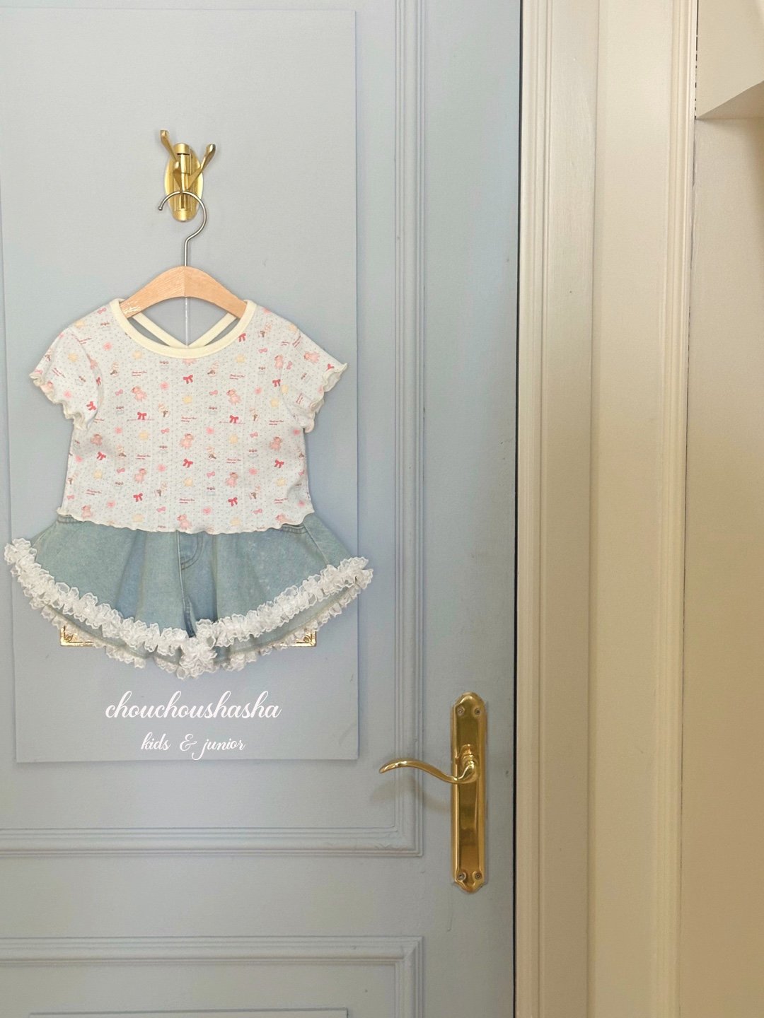 [CHOUCHOUSHASHA] Toy T-shirts_2colors