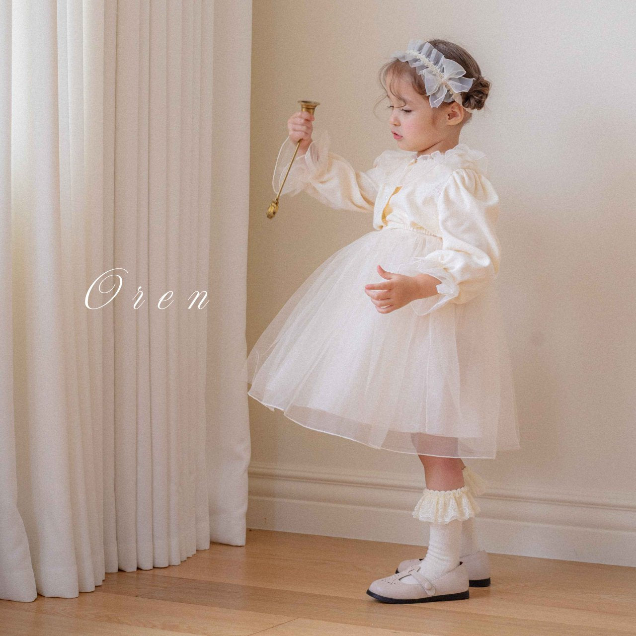 [OREN] (KIDS)Charmant Cardigan & Dress 2-Piece Set_2colors