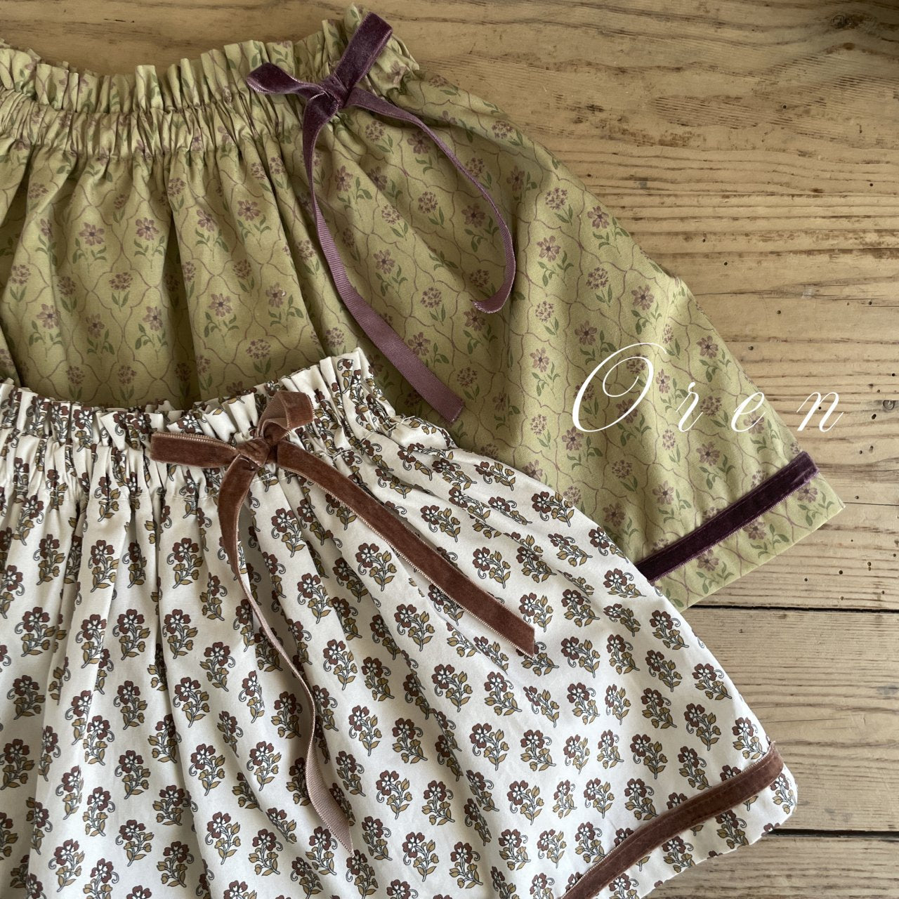 [OREN] (KIDS)Caramel Flare Skirt_2colors