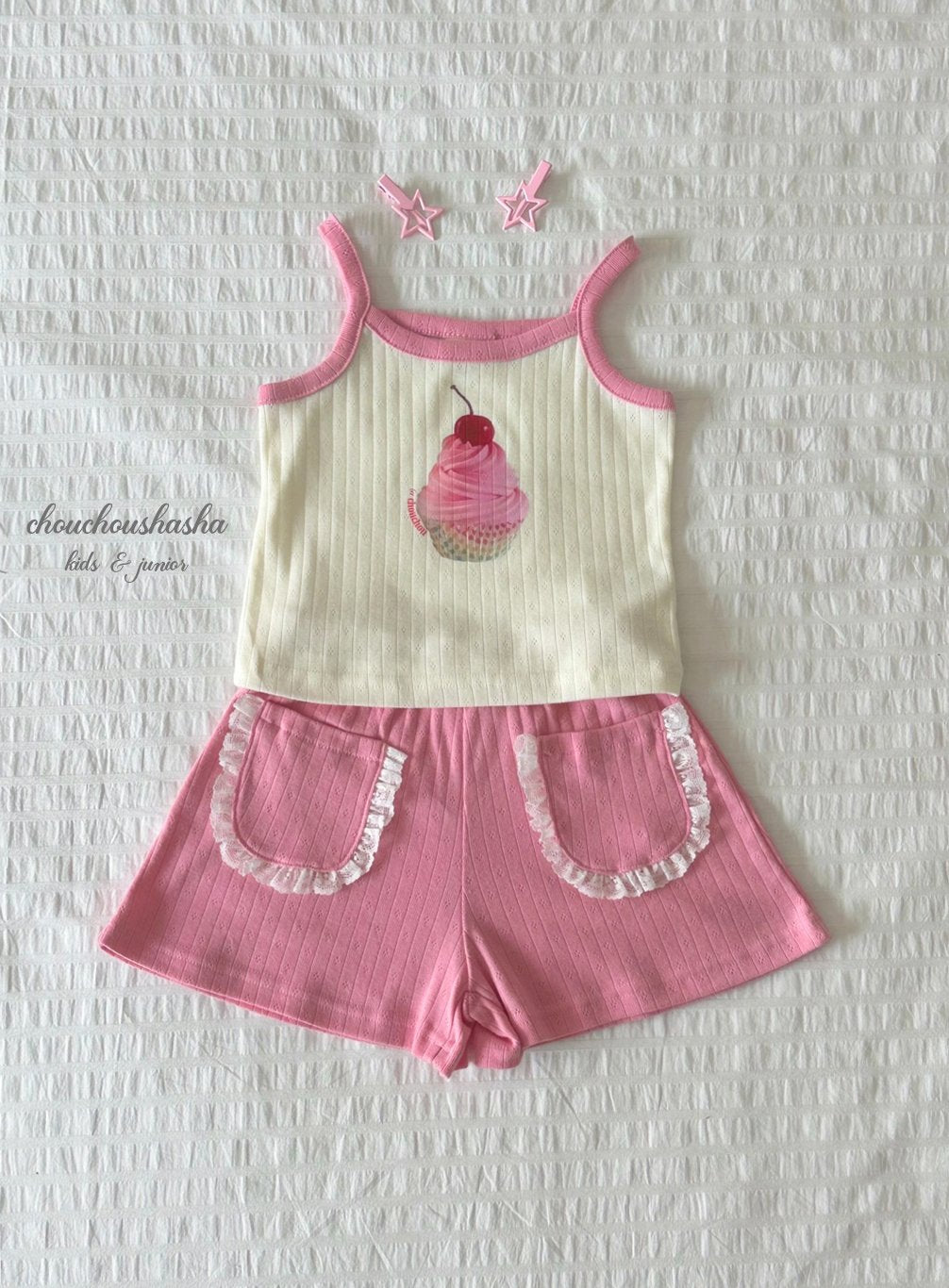 [CHOUCHOUSHASHA] Sherbet Sleeveless T-shirts_2colors