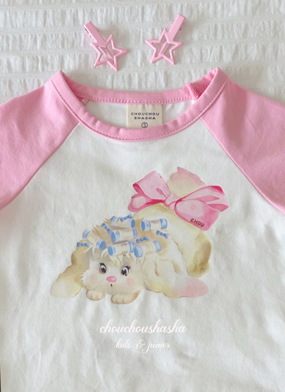[CHOUCHOUSHASHA] Rolly Raglan T-shirts_2colors