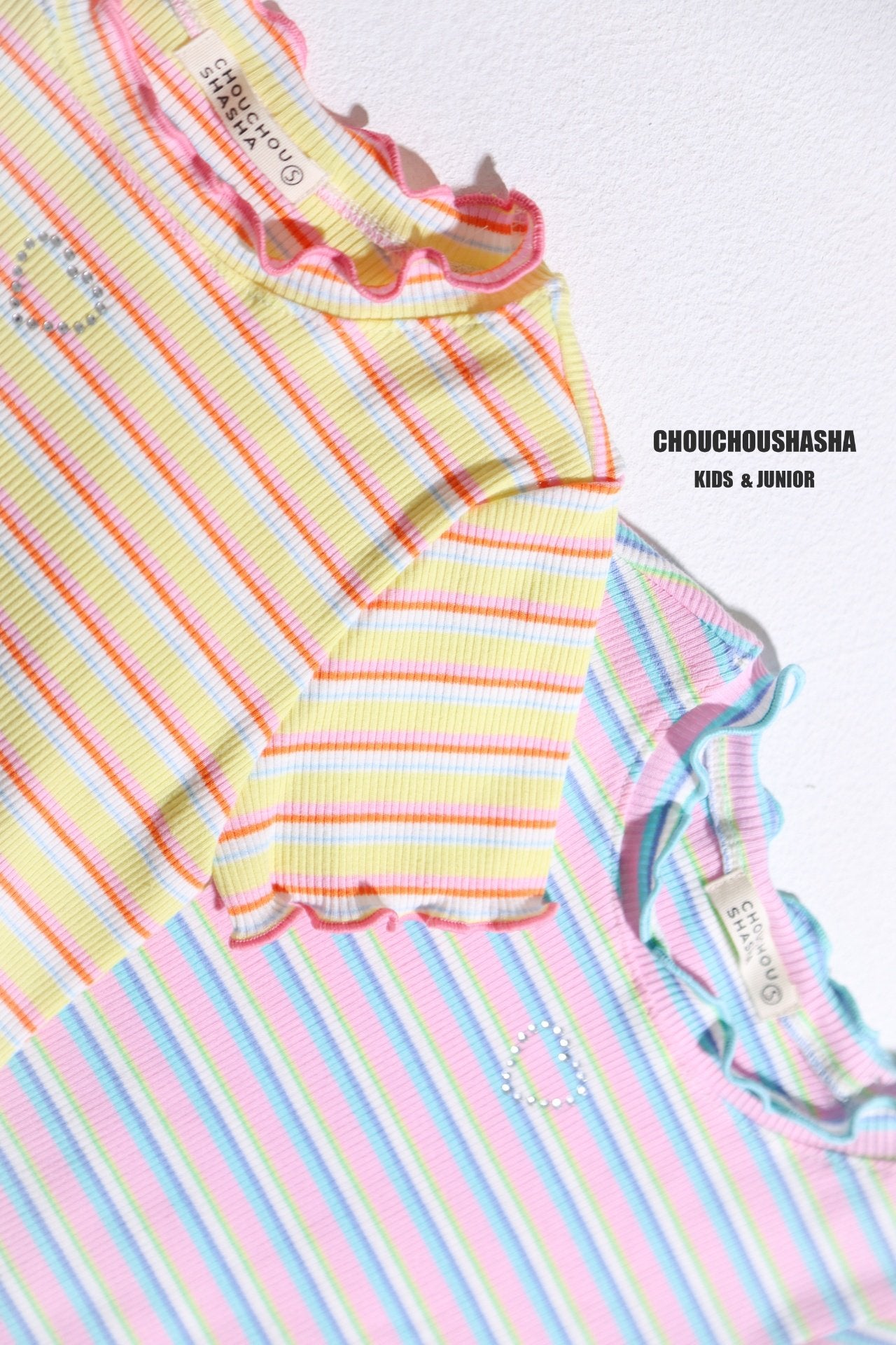 [CHOUCHOUSHASHA] Bunny Stripe T-shirts_2colors