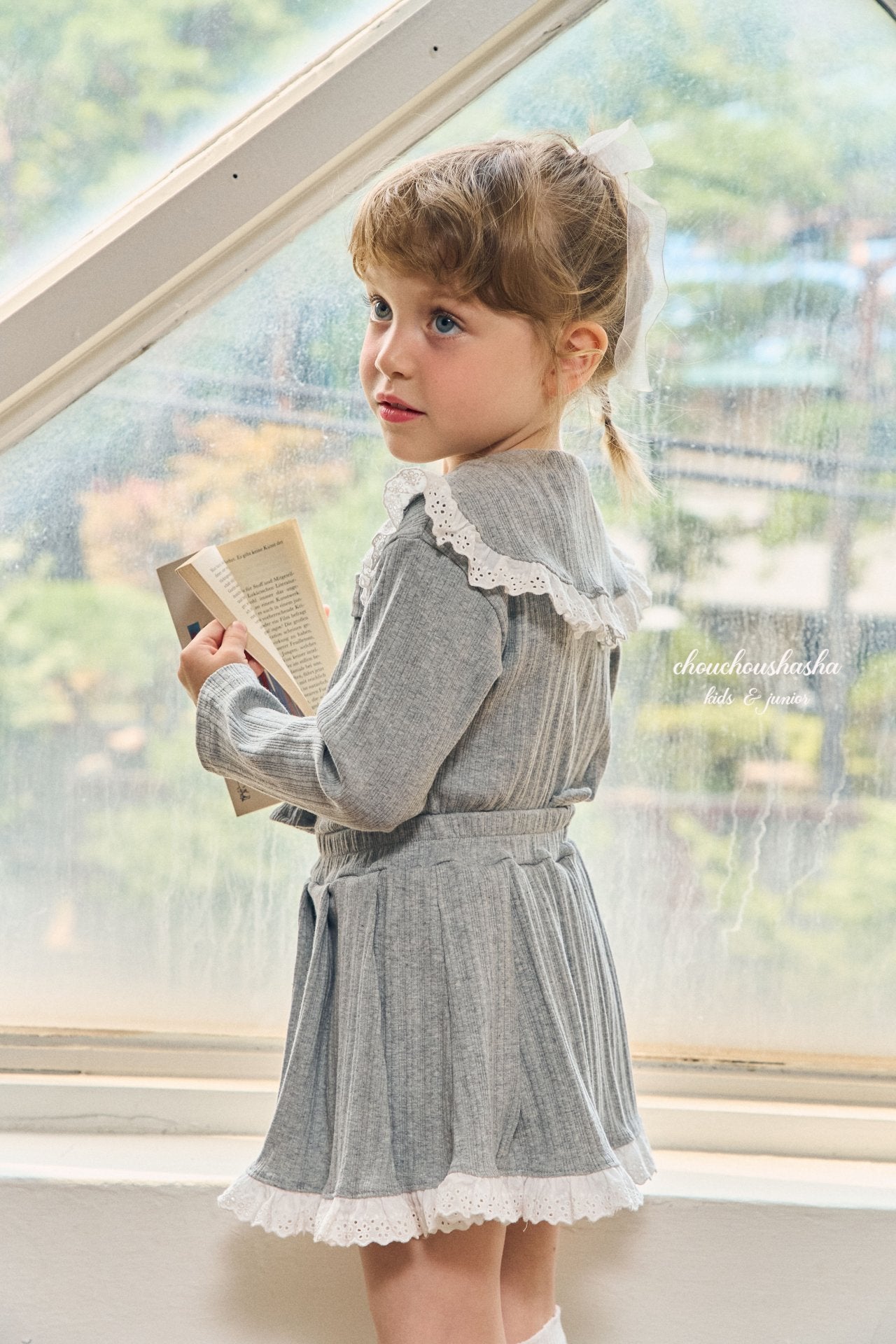 [CHOUCHOUSHASHA] Rona Tie Blouse_2colors