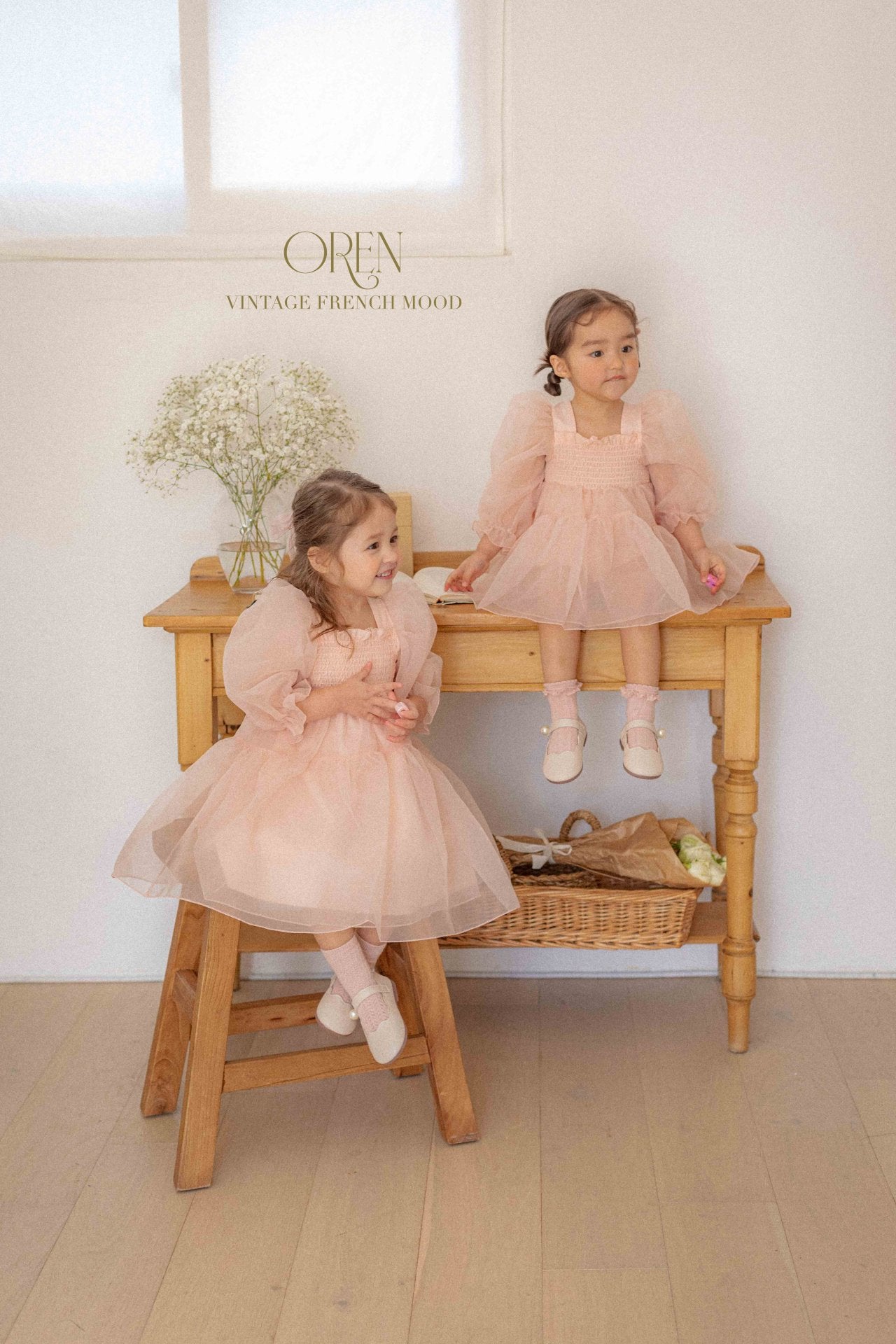 [OREN] Say Organza Dress(KIDS)_Pink