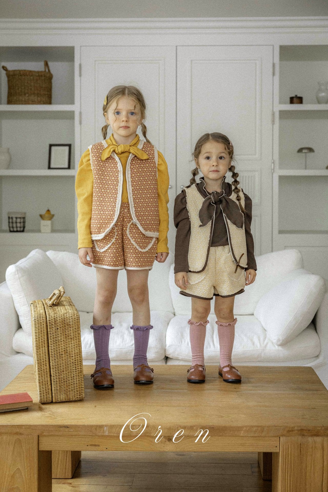 [OREN] (KIDS)Miel Jacquard Shorts_2colors