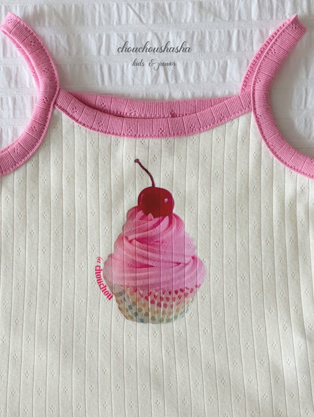 [CHOUCHOUSHASHA] Sherbet Sleeveless T-shirts_2colors