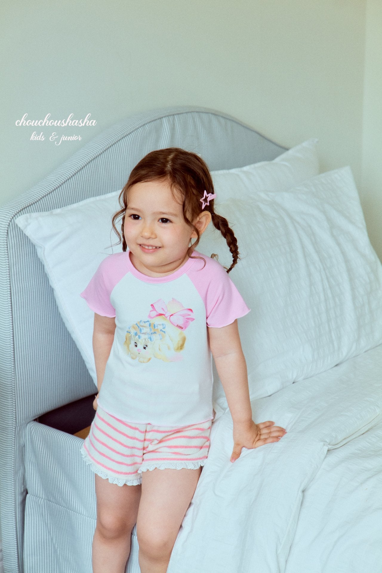 [CHOUCHOUSHASHA] Rolly Raglan T-shirts_2colors