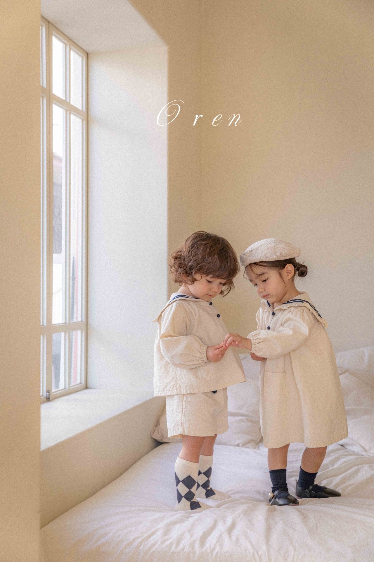 [OREN] Matthieu Marine Dress(KIDS)_Cream