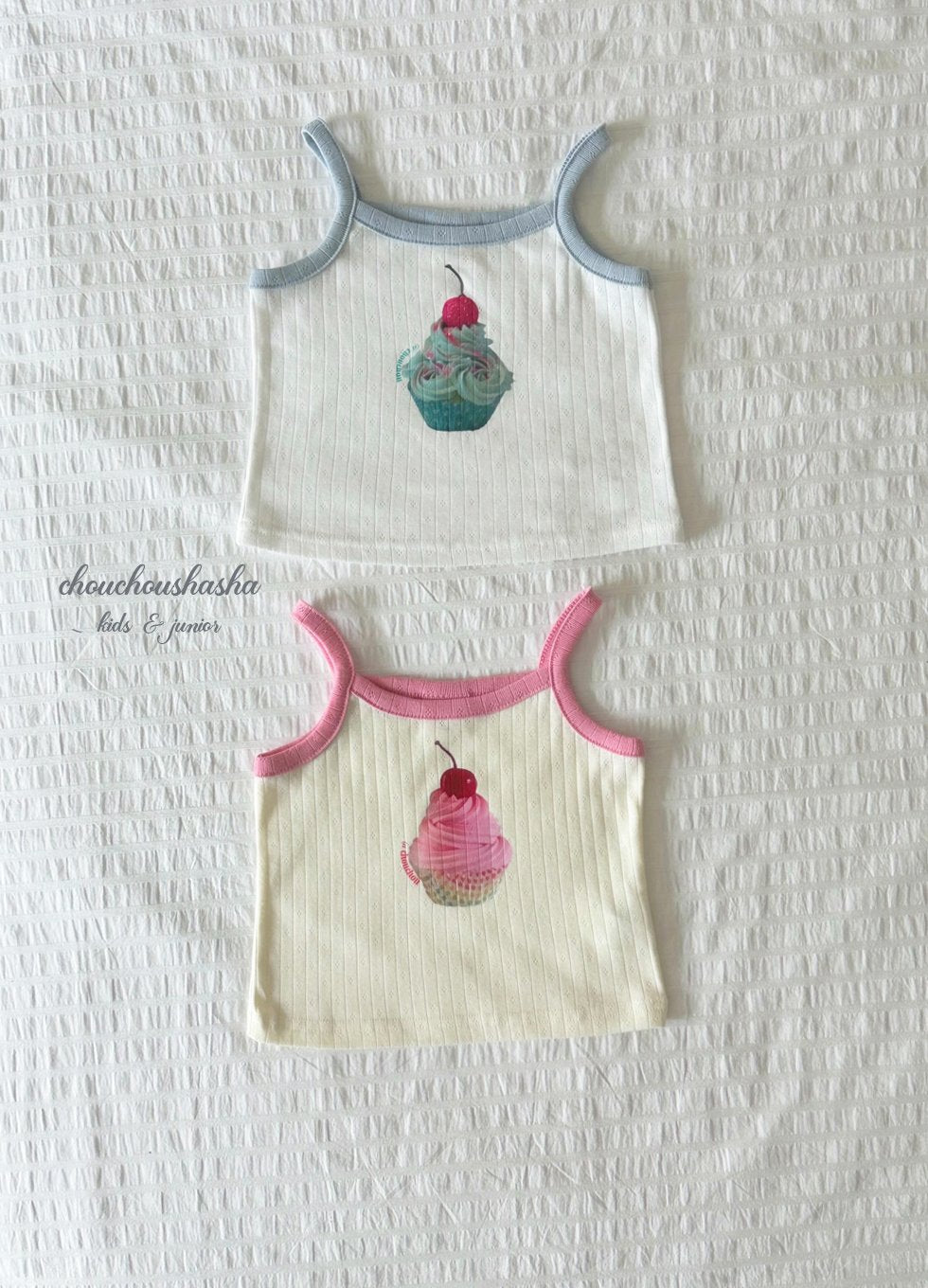 [CHOUCHOUSHASHA] Sherbet Sleeveless T-shirts_2colors