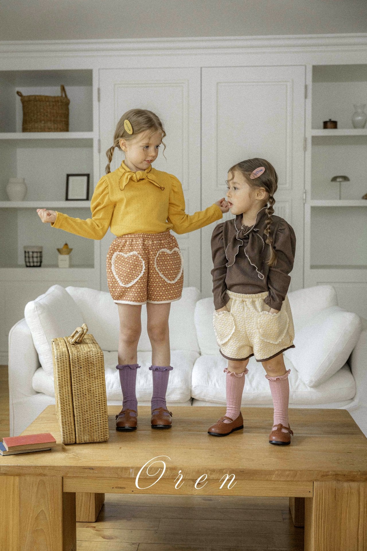 [OREN] (KIDS)Miel Jacquard Shorts_2colors
