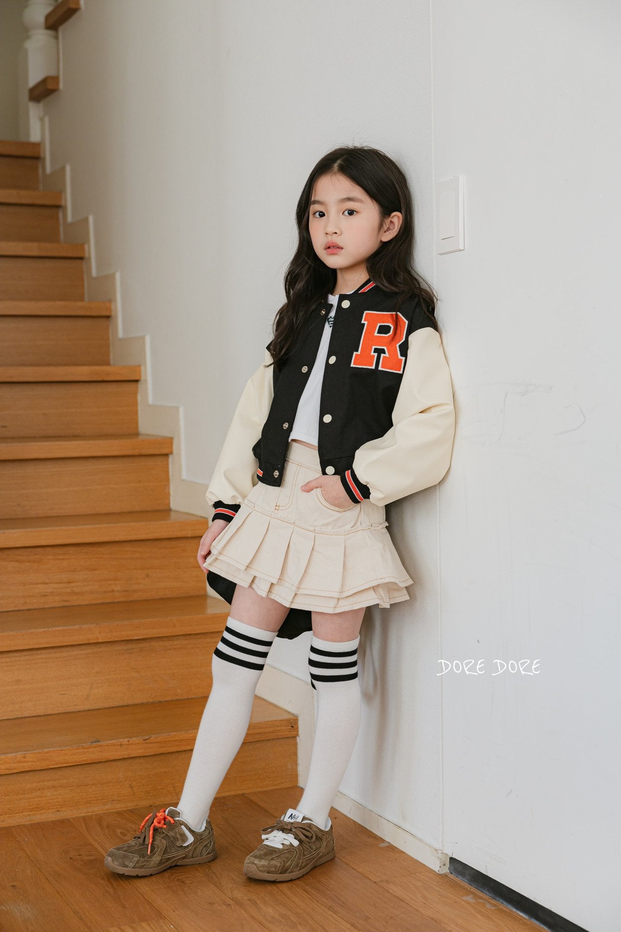 [DOREDORE] R Varsity Jacket_Black