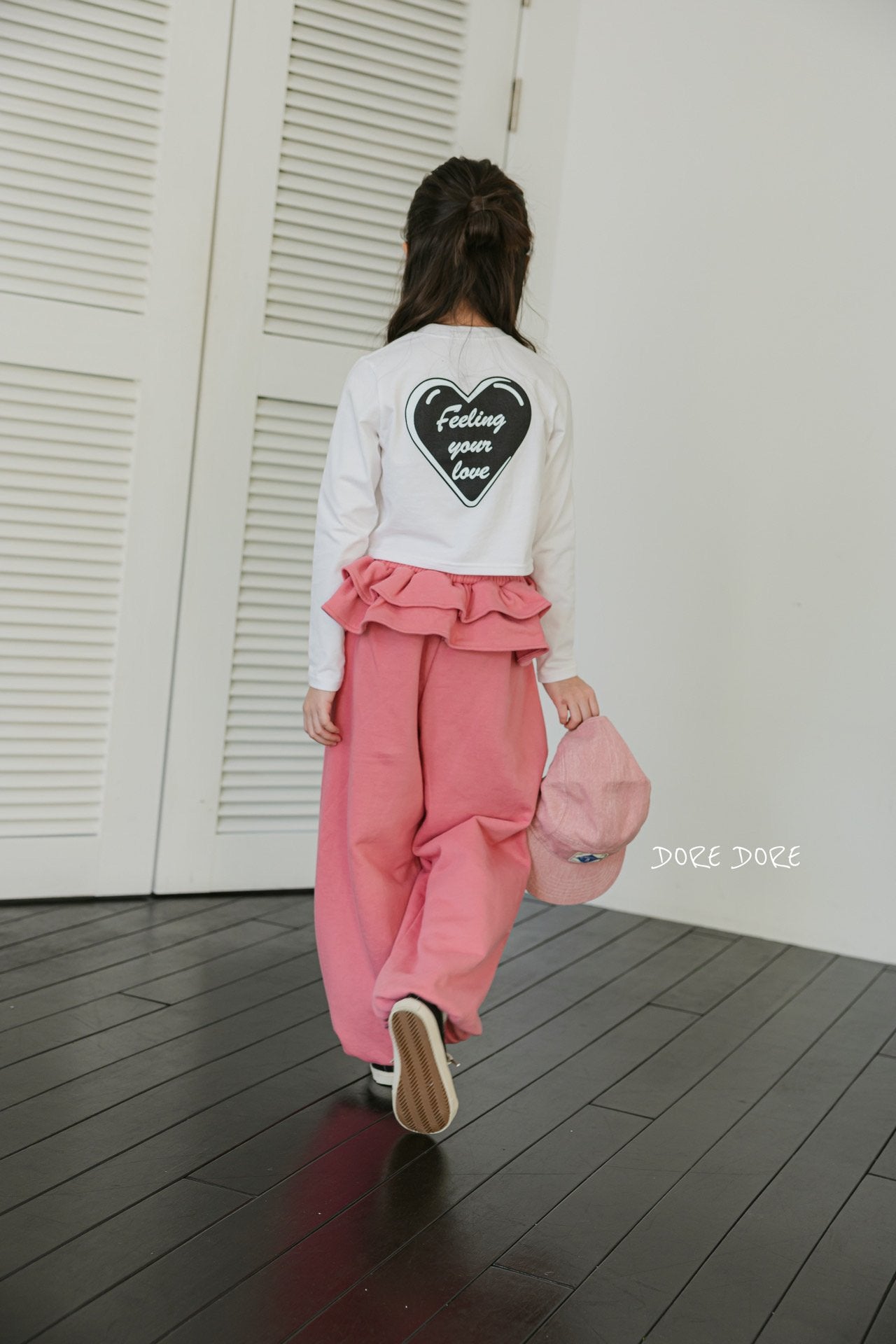 [DOREDORE] Love Heart Crop T-shirt_2colors