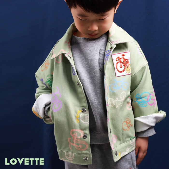 [LOVETTE] Bicycle Printed Jacket _Mint