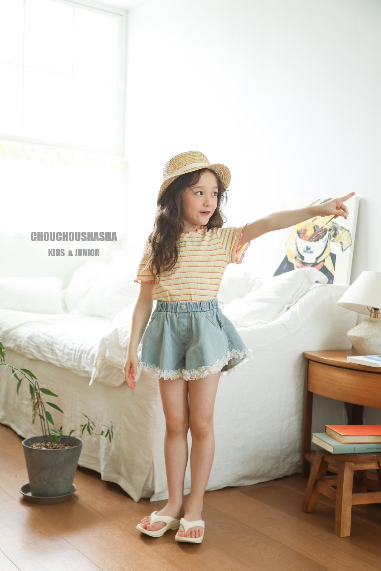 [CHOUCHOUSHASHA] Bunny Stripe T-shirts_2colors