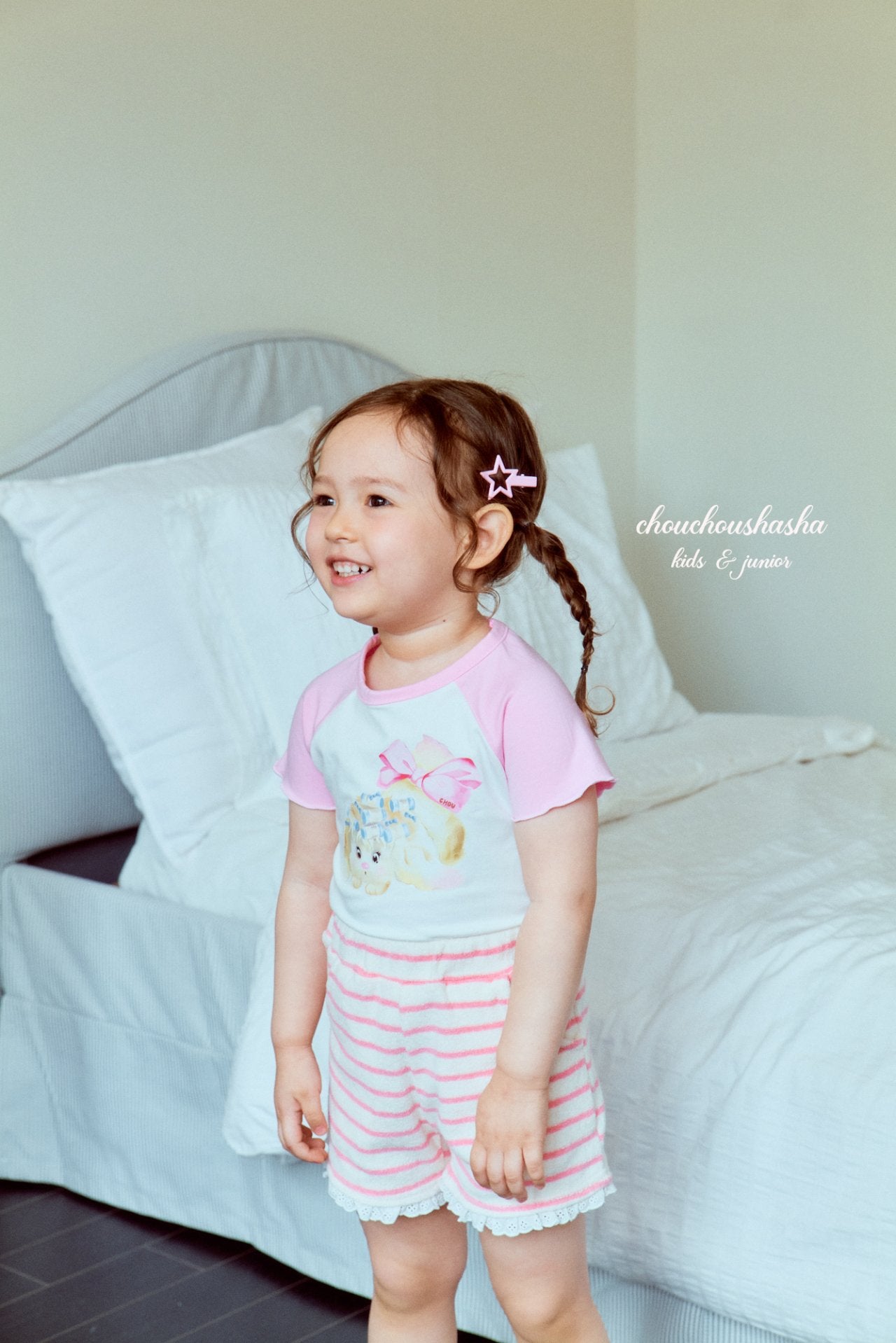 [CHOUCHOUSHASHA] Rolly Raglan T-shirts_2colors