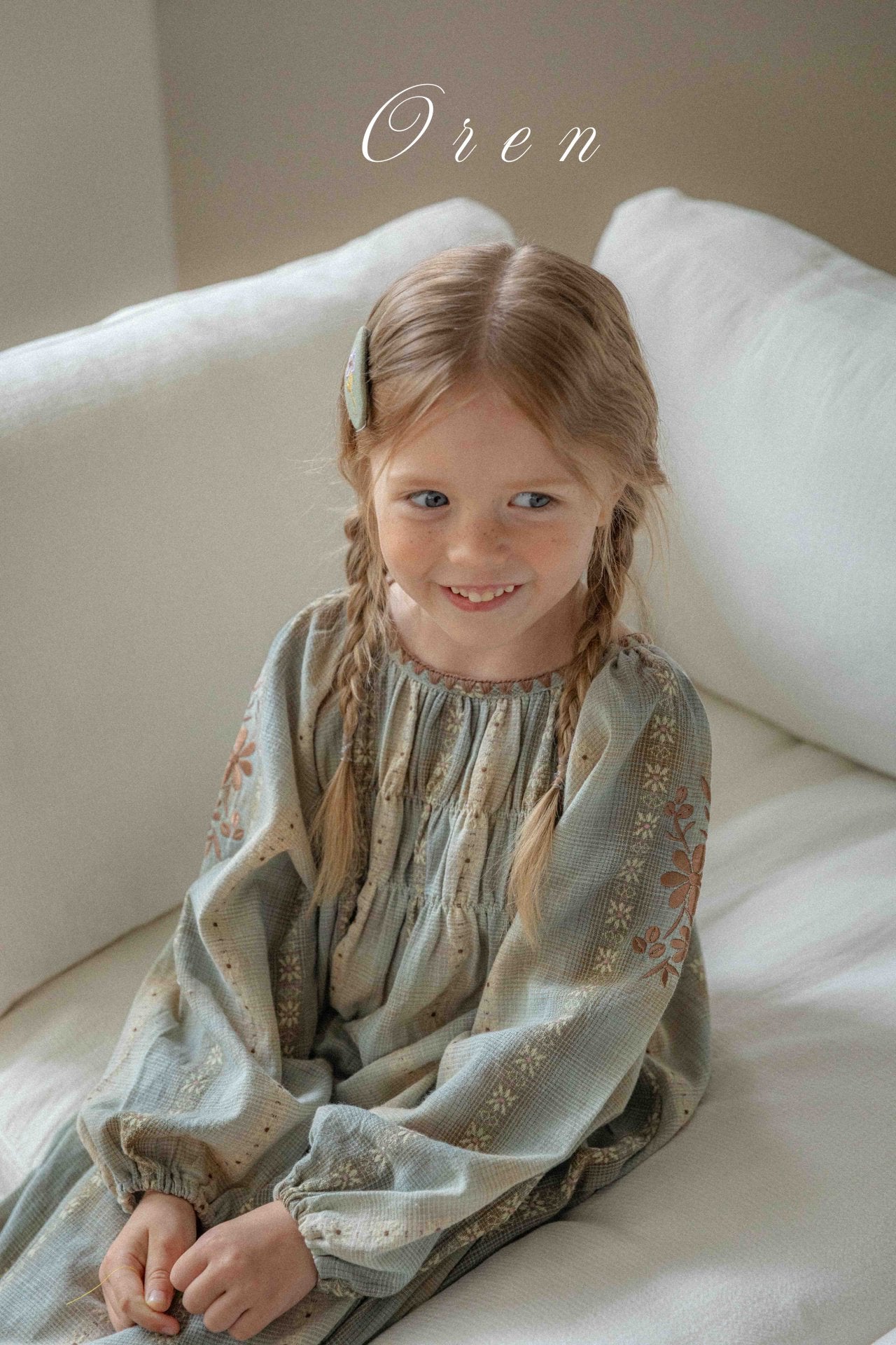 [OREN] (KIDS)Autumn Mellow Check Dress_2colors