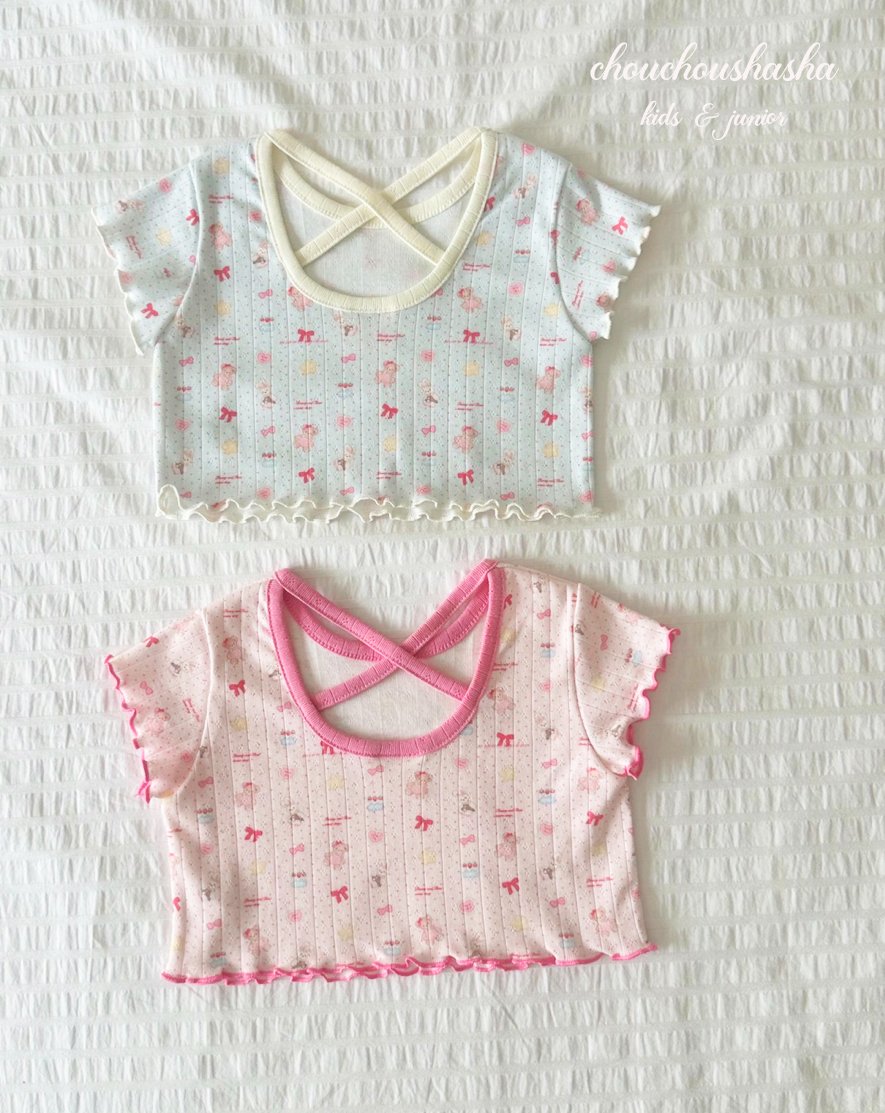 [CHOUCHOUSHASHA] Toy T-shirts_2colors
