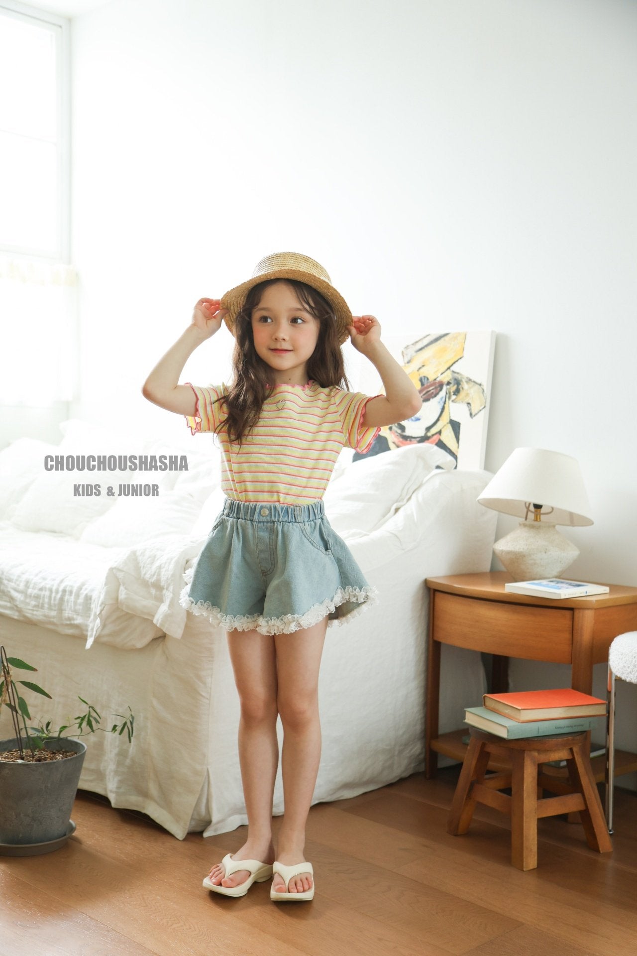 [CHOUCHOUSHASHA] Bunny Stripe T-shirts_2colors