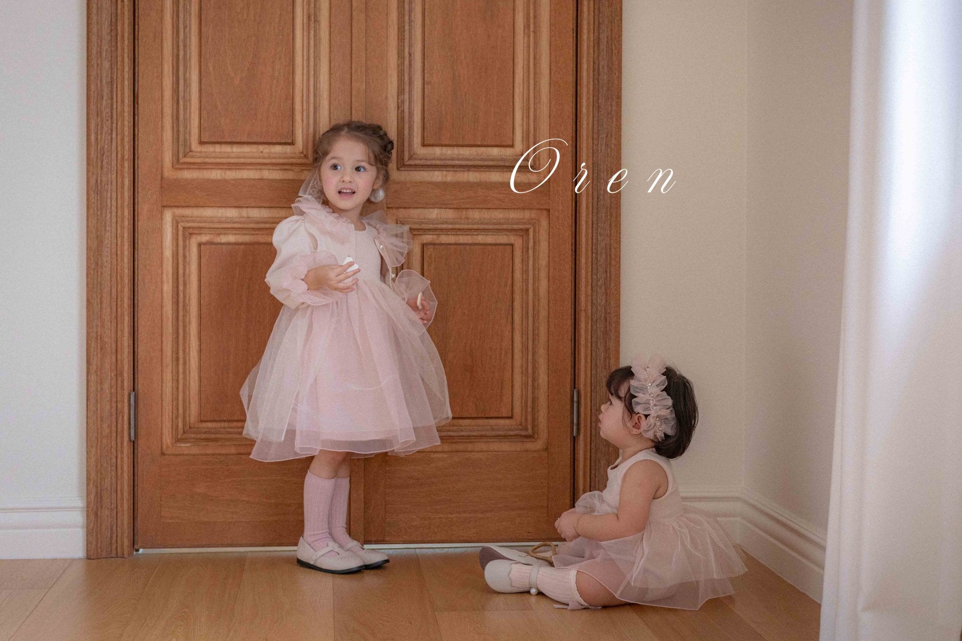 [OREN] (KIDS)Charmant Cardigan & Dress 2-Piece Set_2colors