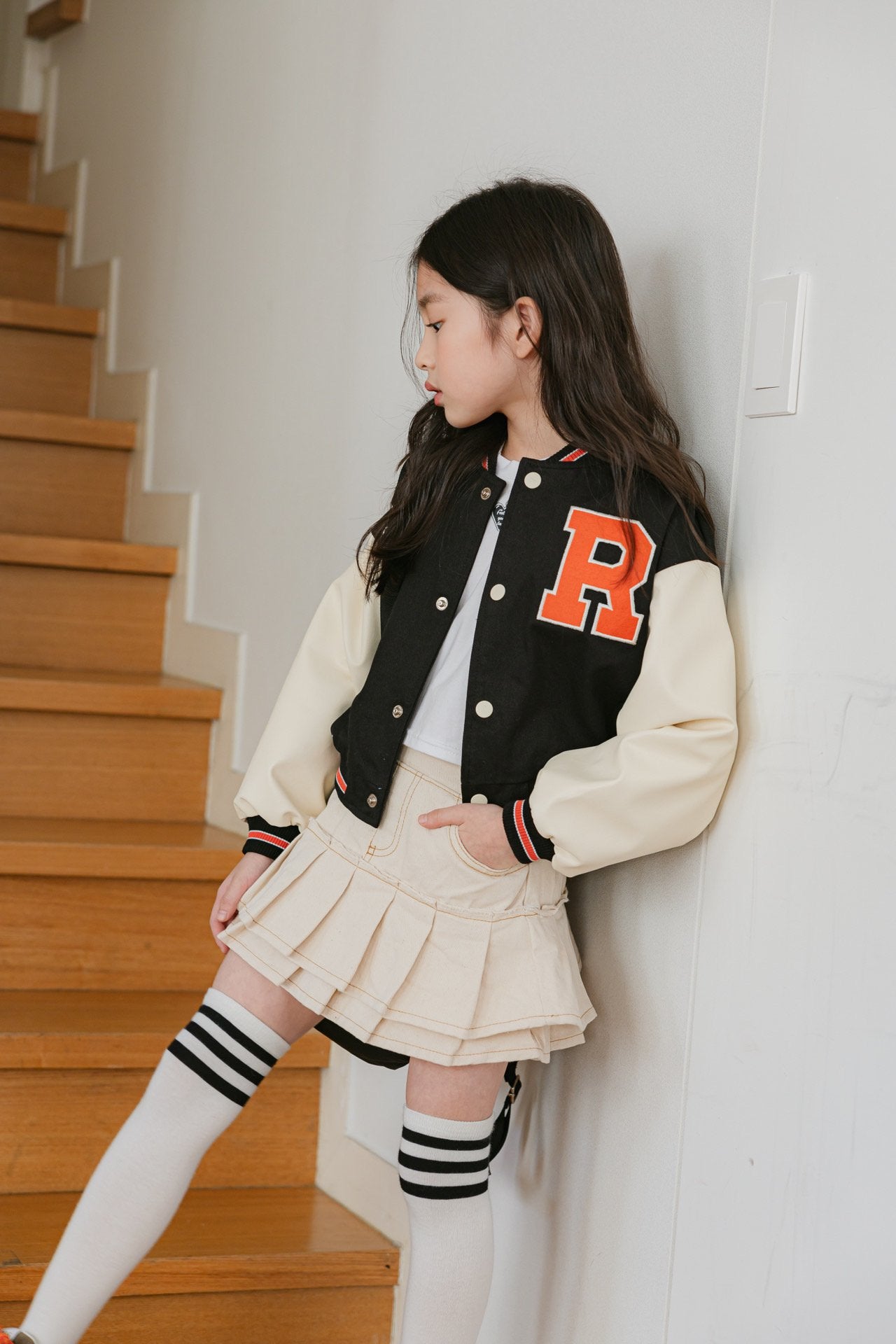 [DOREDORE] R Varsity Jacket_Black