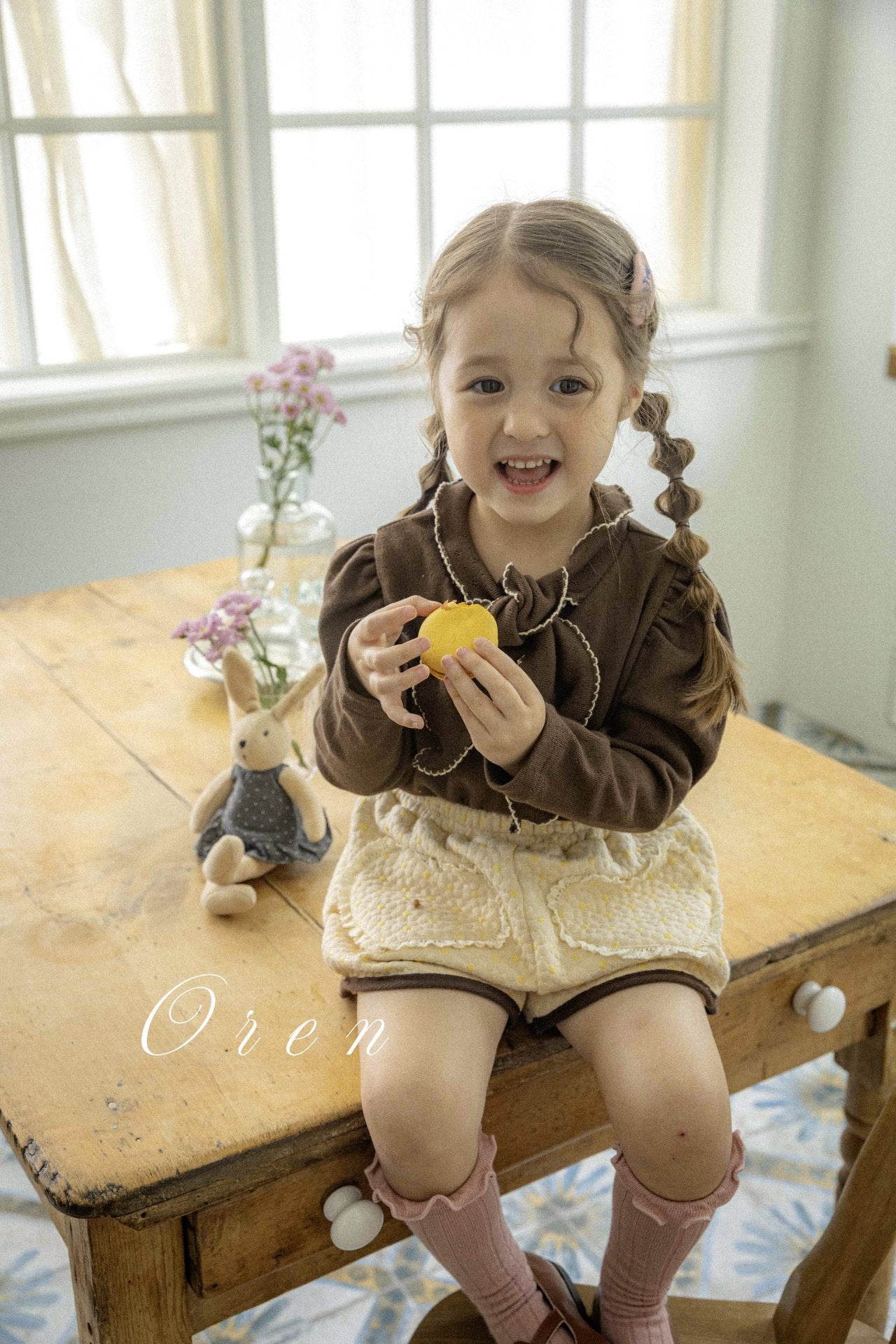 [OREN] (KIDS)Miel Jacquard Shorts_2colors