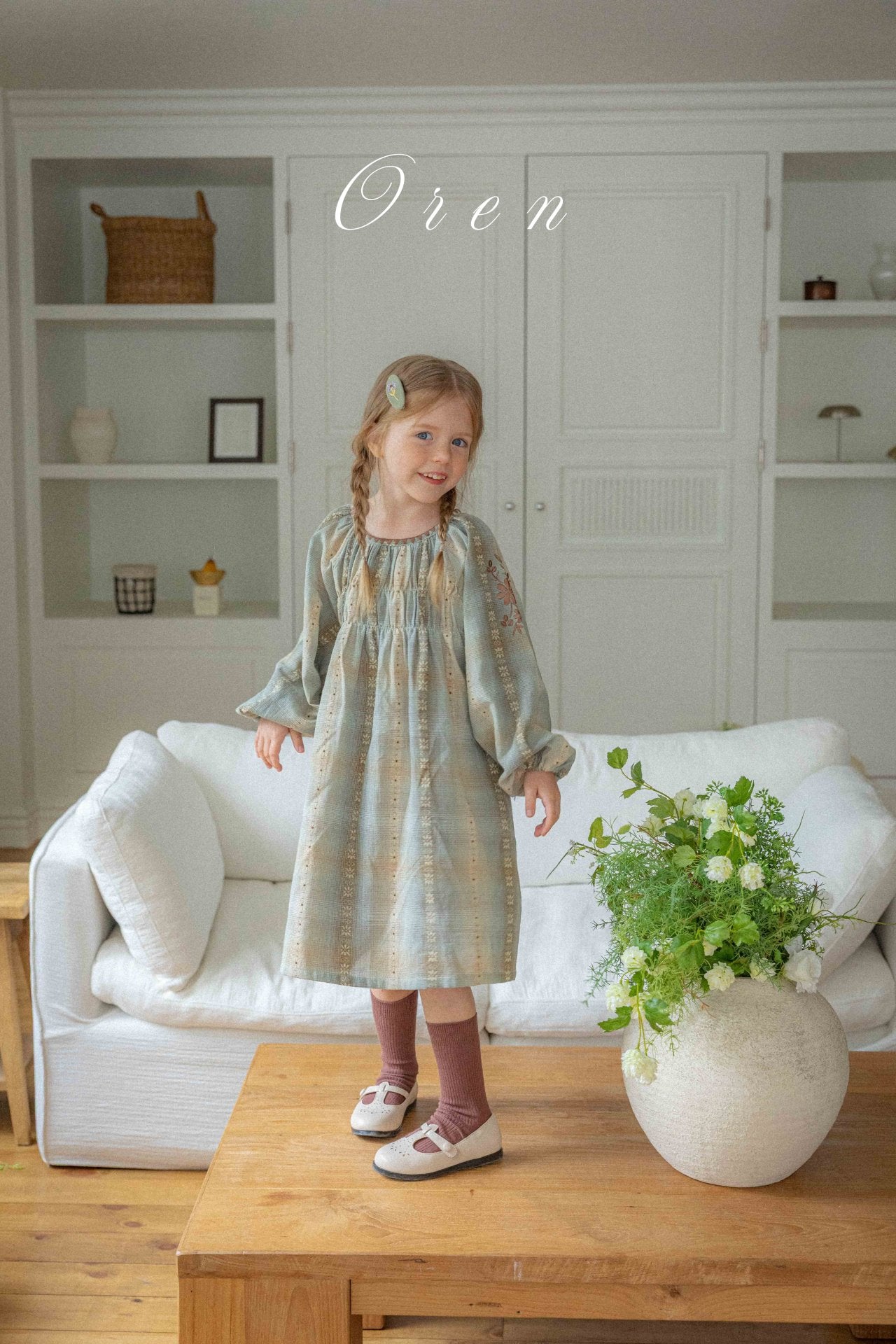 [OREN] (KIDS)Autumn Mellow Check Dress_2colors