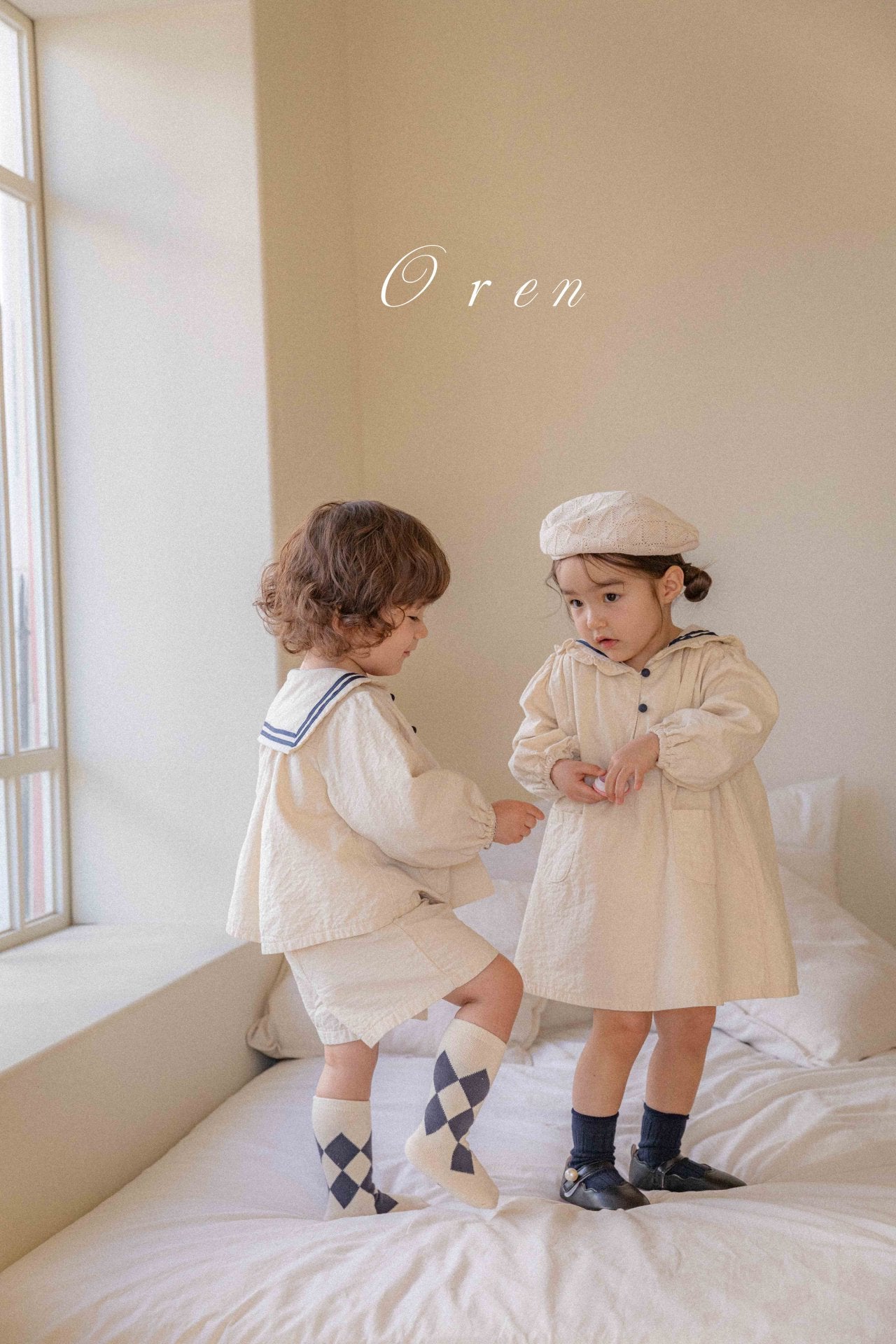 [OREN] Matthieu Marine Dress(KIDS)_Cream