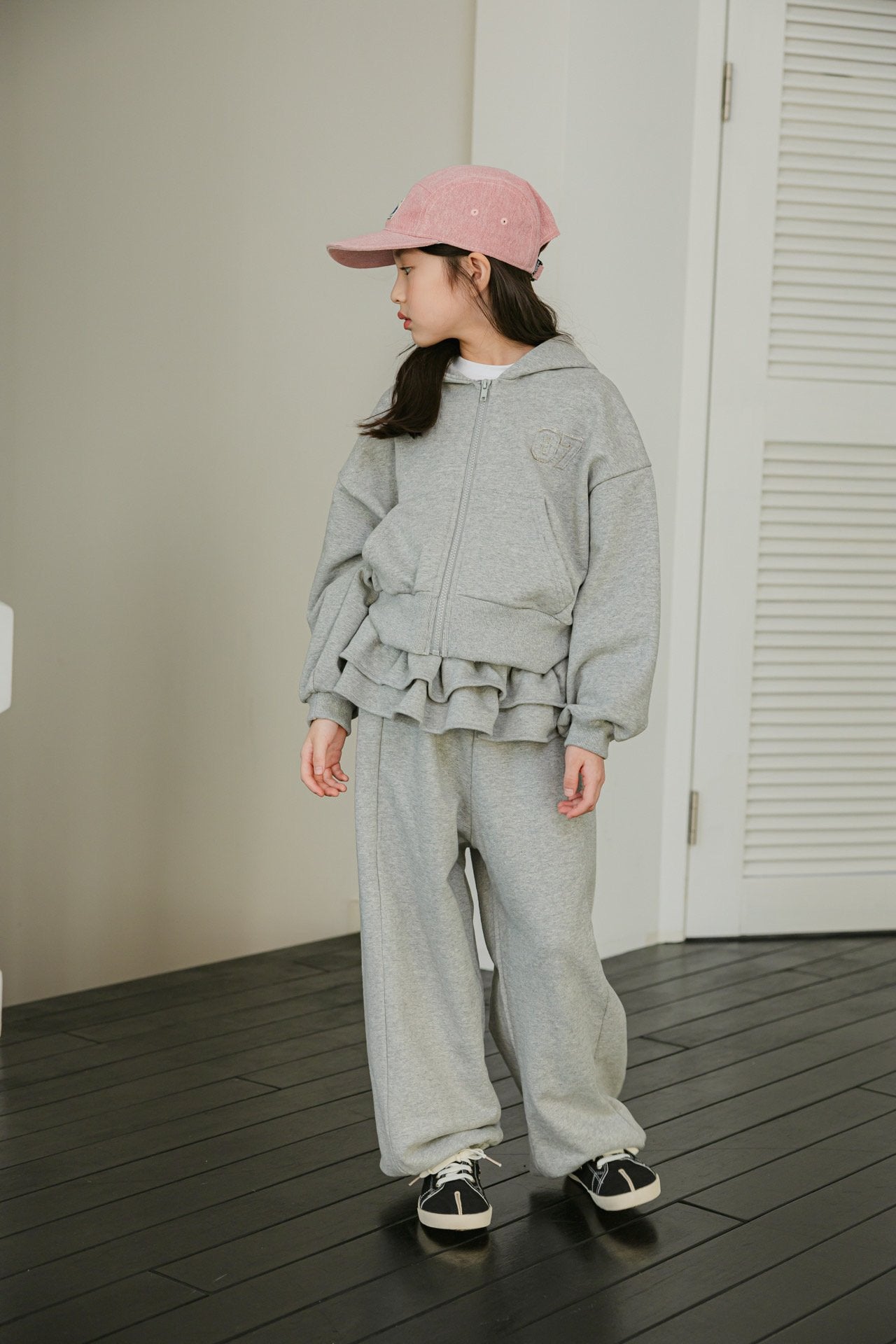 [DOREDORE] 07 Crop Hoodie Zip-up_2colors