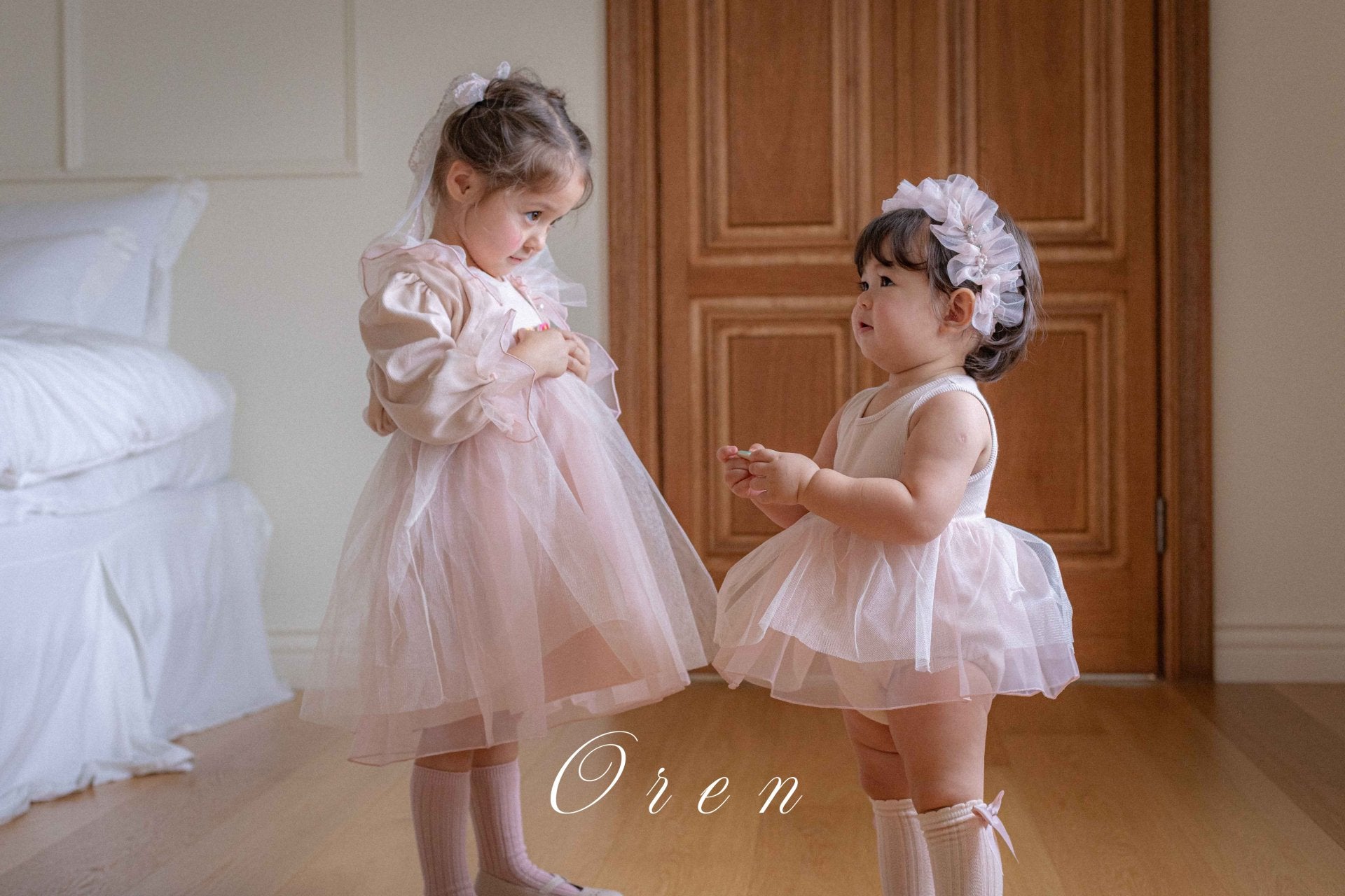 [OREN] (KIDS)Charmant Cardigan & Dress 2-Piece Set_2colors