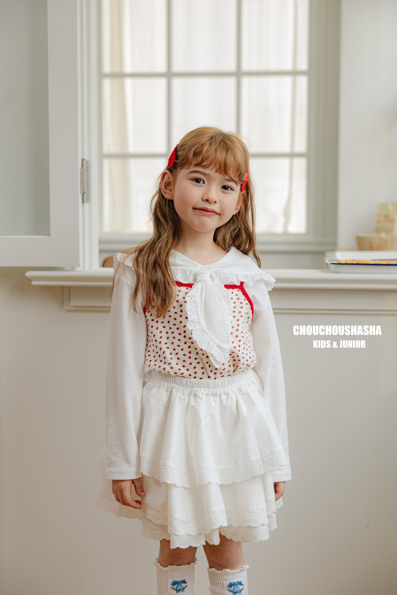 [CHOUCHOUSHASHA] Emily Blouse T-shirt_Ivory