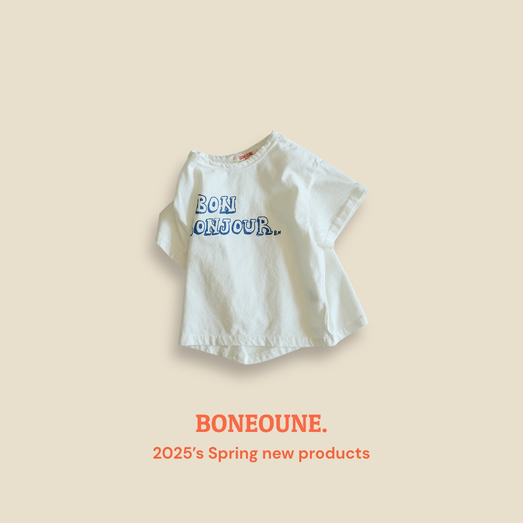 [BONEOUNE] Bonjour T-shirt_3colors