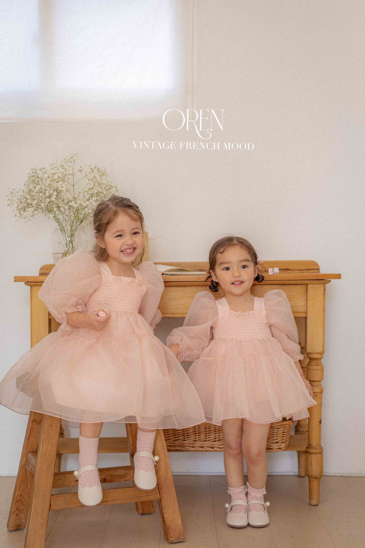 [OREN] Say Organza Dress(KIDS)_Pink