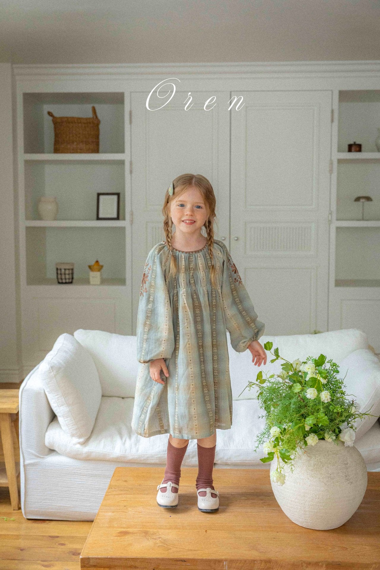 [OREN] (KIDS)Autumn Mellow Check Dress_2colors