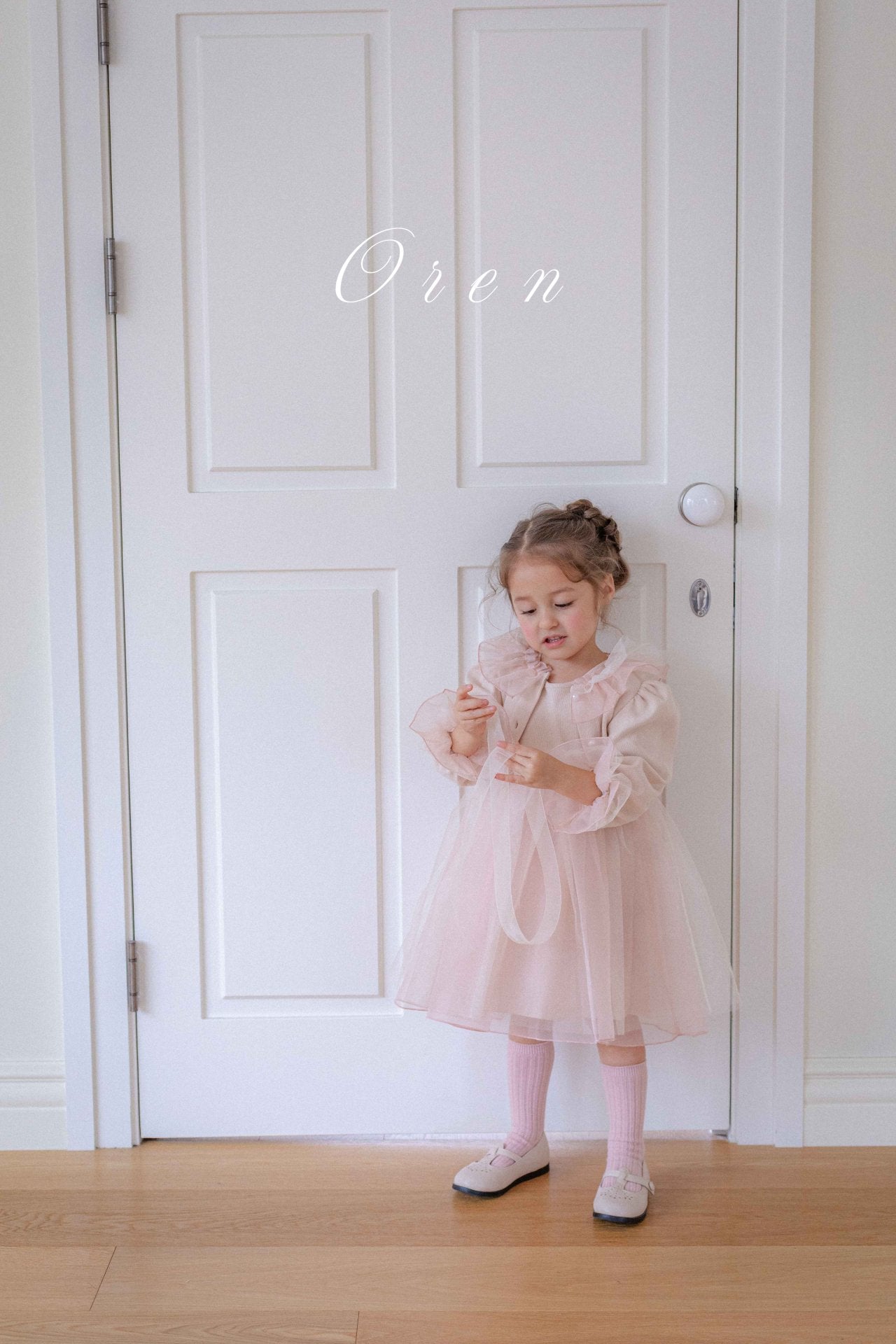 [OREN] (KIDS)Charmant Cardigan & Dress 2-Piece Set_2colors
