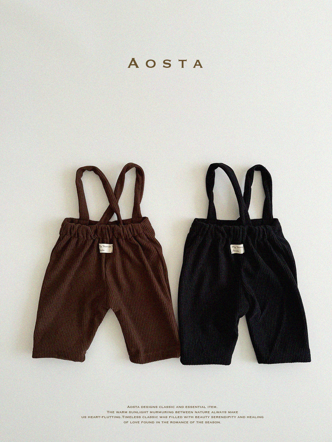 [AOSTA] Coduroy_Suspenders_2colors