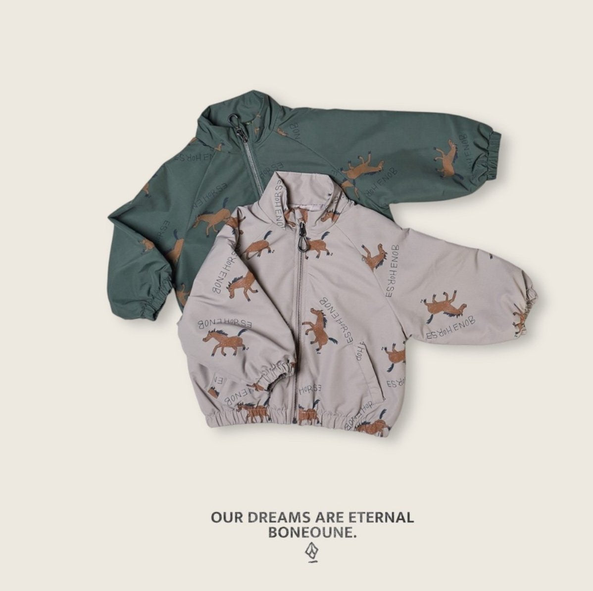 [BONEOUNE] Autumn Horse Raglan Jacket_2colors