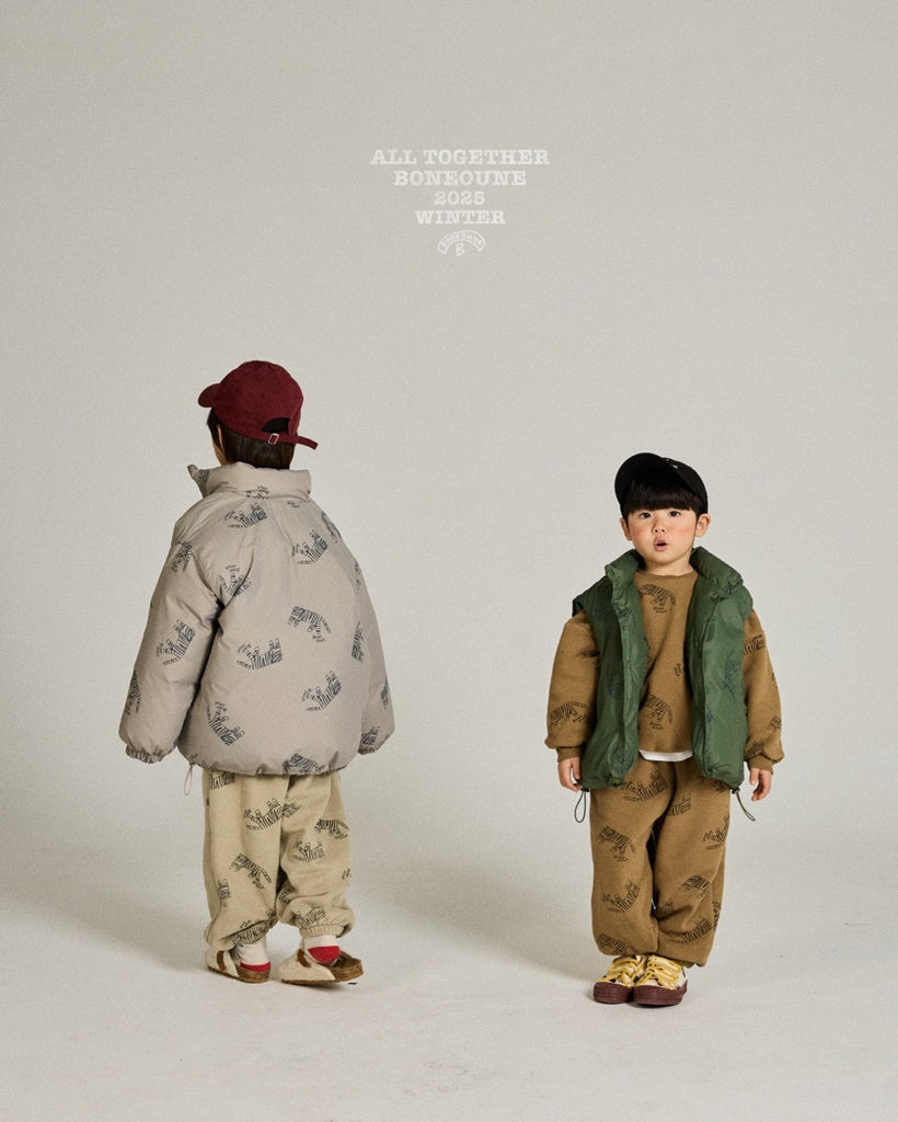 [BONEOUNE] Mono Tiger Duck Down Jacket_Warm Beige
