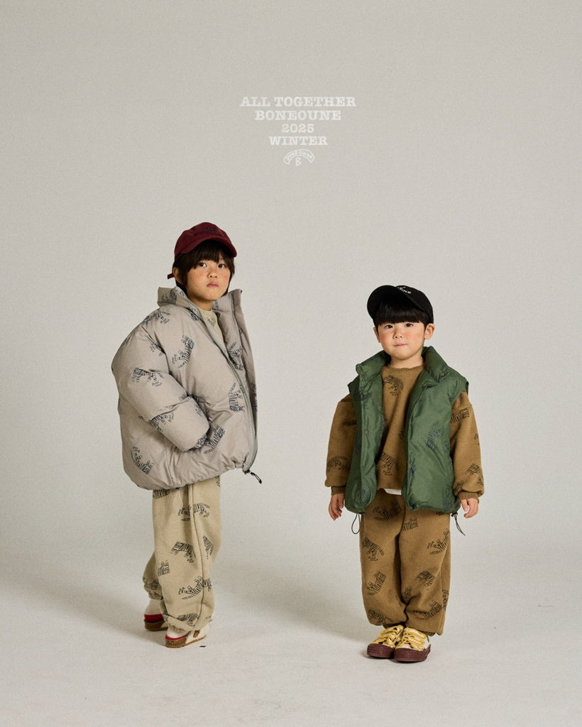 [BONEOUNE] Mono Tiger Duck Down Jacket_Warm Beige